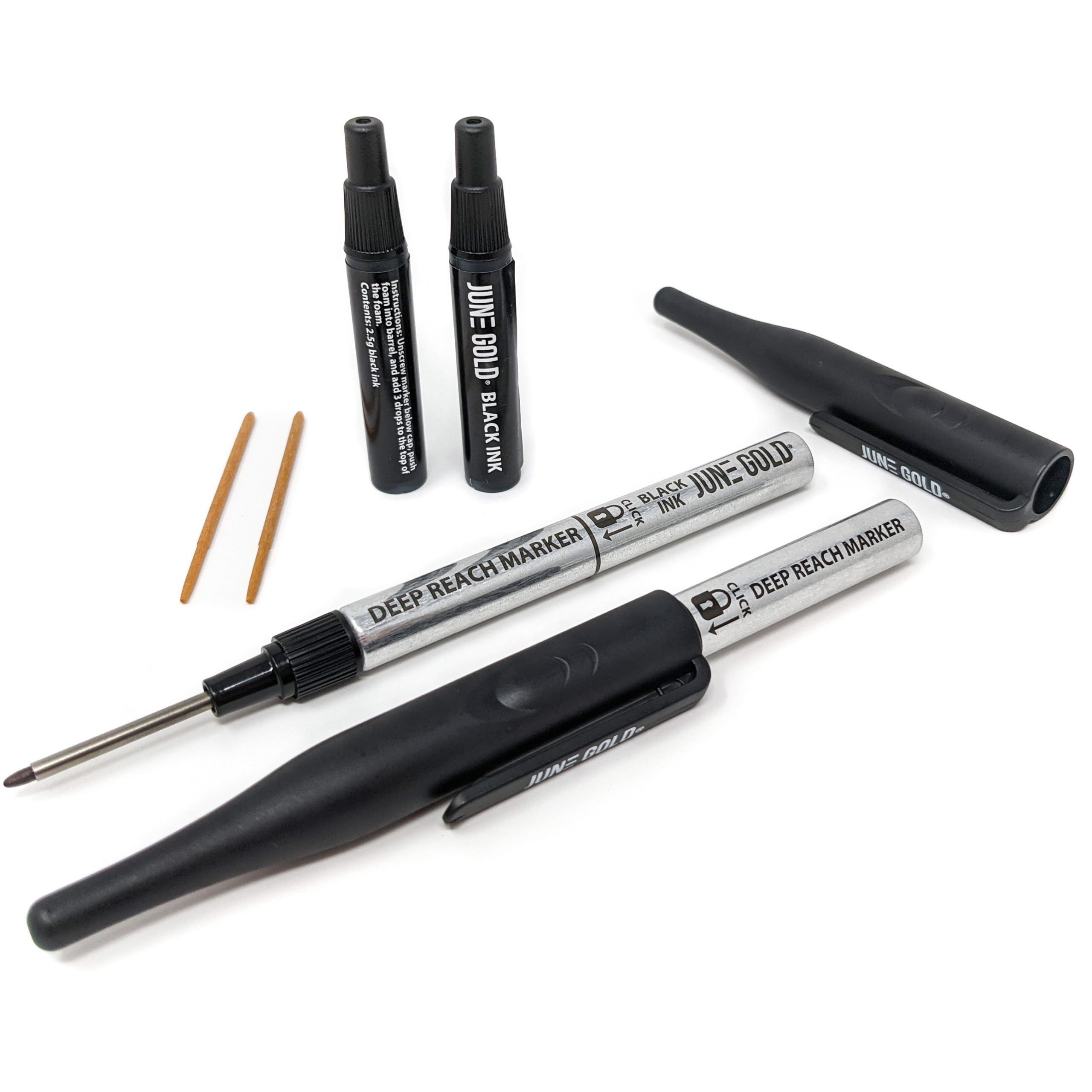 June Gold Deep Reach Markers, Ink Refills, and Tip Refills