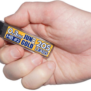 Hand Holding June Gold Graphite Refills