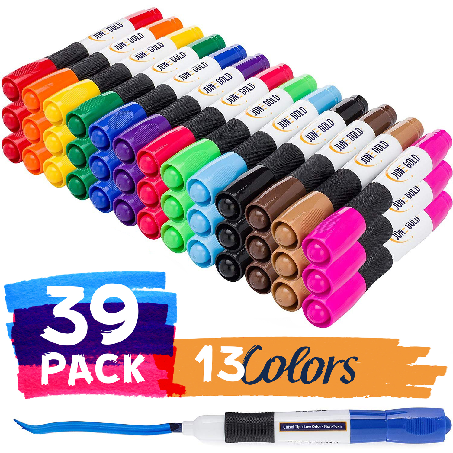 0 Lelix Dry Erase Markers, 42 Pack 14 Colors Dry Erase Markers