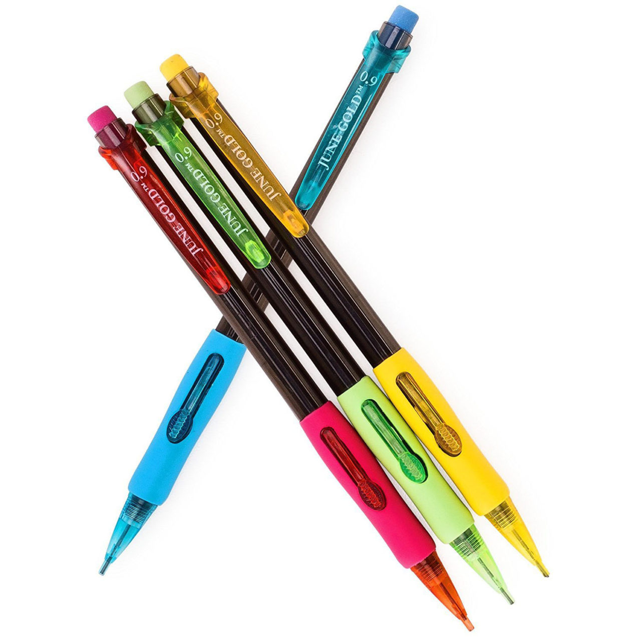 72 Pack of 0.9 mm HB Graphite Mechanical Pencils June Gold