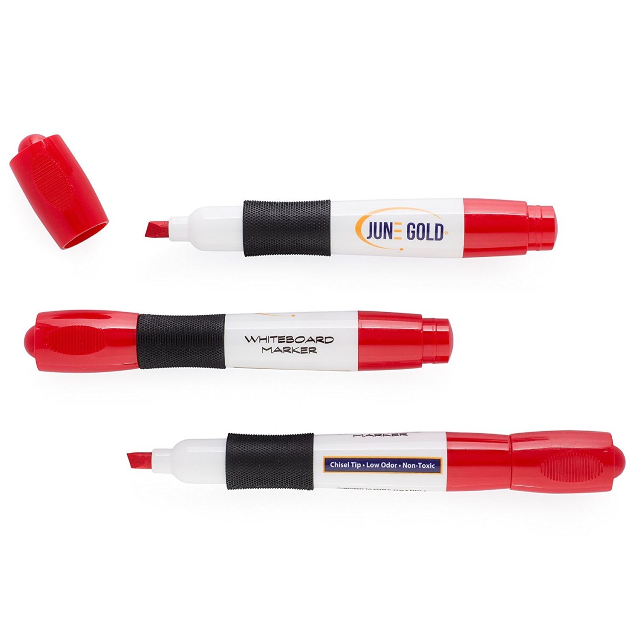 36 Pack of Red Chisel Tip Dry Erase Markers June Gold