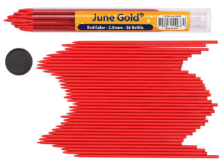 36 Pack of 2.0 mm Red (Cherry #101) Colored Lead Refills