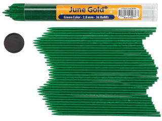 36 Pack of 2.0 mm Green (Emerald) Colored Lead Refills