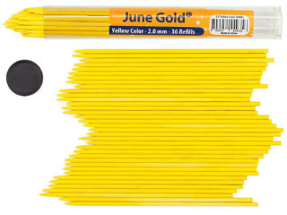 36 Pack of 2.0 mm Yellow Colored Lead Refills