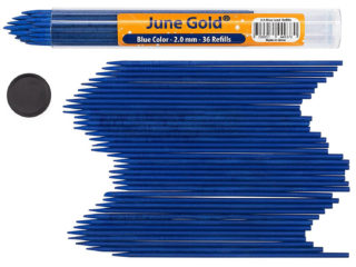 36 Pack of 2.0 mm Blue (Azure #130) Colored Lead Refills