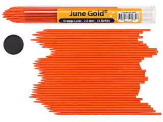36 Pack of 2.0 mm Orange (Carrot #102) Colored Lead Refills