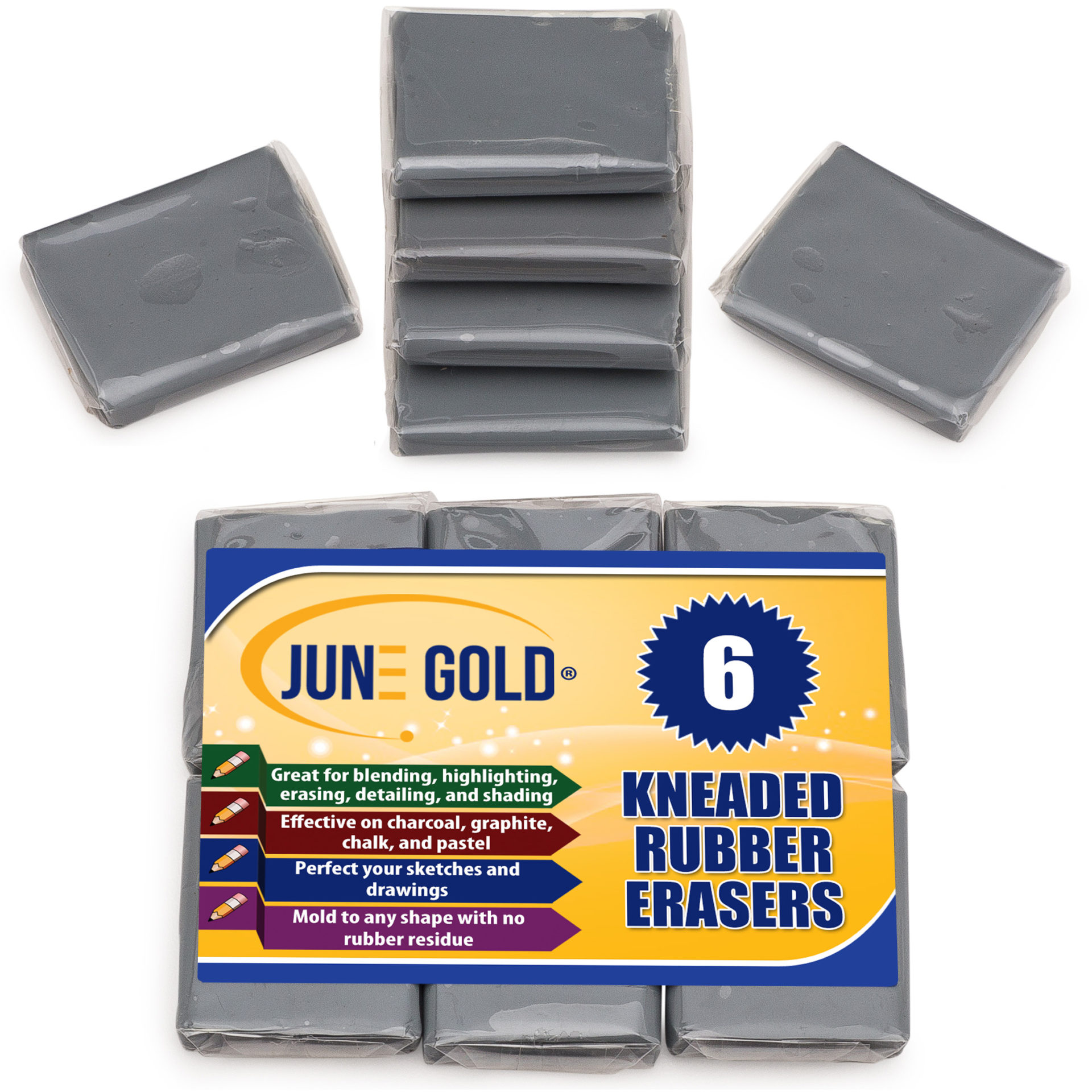 Kneaded Rubber Erasers – June Gold