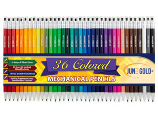36 Pack of 2.0 mm Assorted Colored Mechanical Pencils