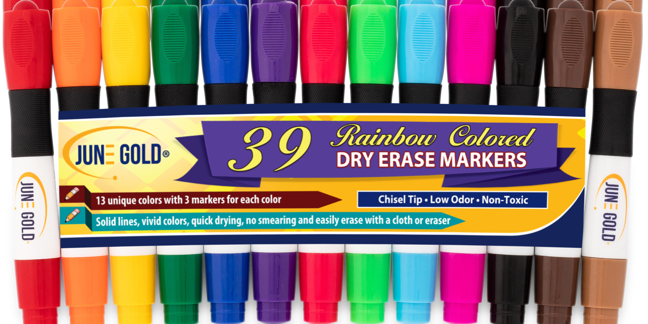 June Gold Dry Erase Markers