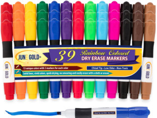 39 Pack of Assorted Colored Chisel Tip Dry Erase Markers