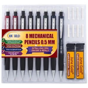 June Gold Mechanical Pencils, Erasers, and Refills