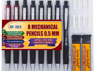 8 Pack of 0.5 mm HB Graphite Mechanical Pencils