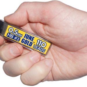 Hand Holding June Gold Graphite Refills