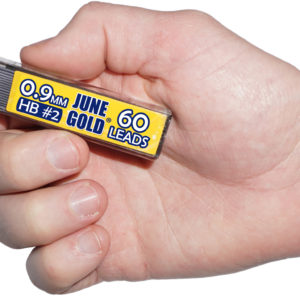 Hand Holding June Gold Graphite Refills