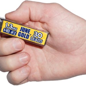 Hand Holding June Gold Graphite Refills