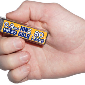 Hand Holding June Gold Graphite Refills