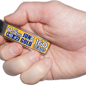 Hand Holding June Gold Graphite Refills