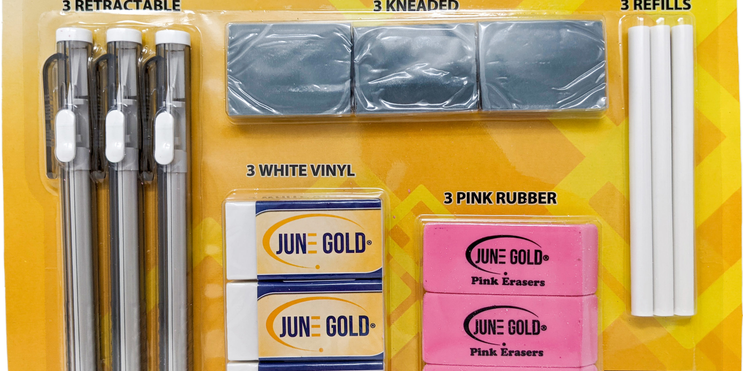 June Gold 15 Piece Eraser Set