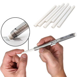 June Gold Retractable Erasers and sample erasing of drawing