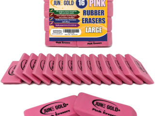 16 Pink Rubber Erasers