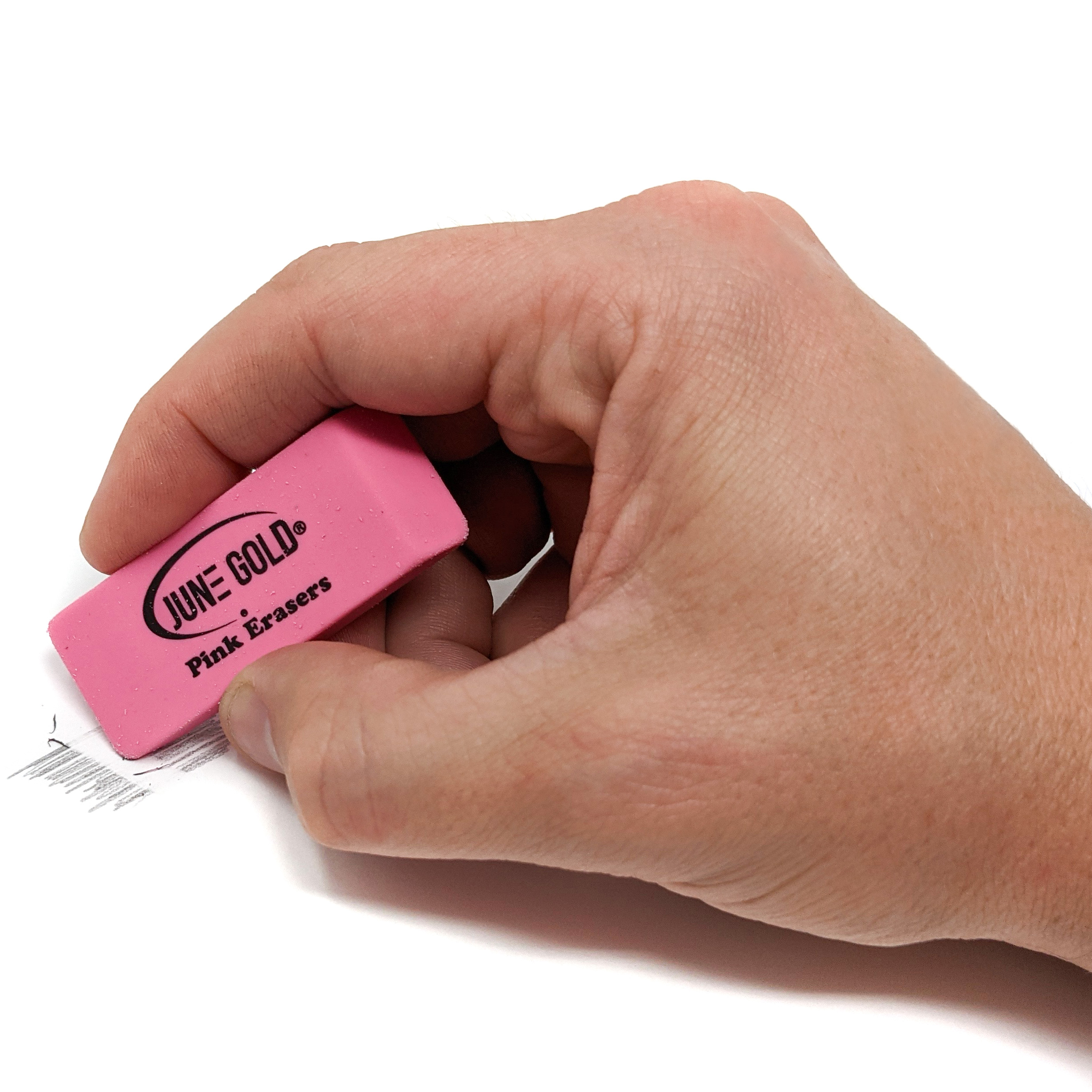 16 Pink Rubber Erasers – June Gold