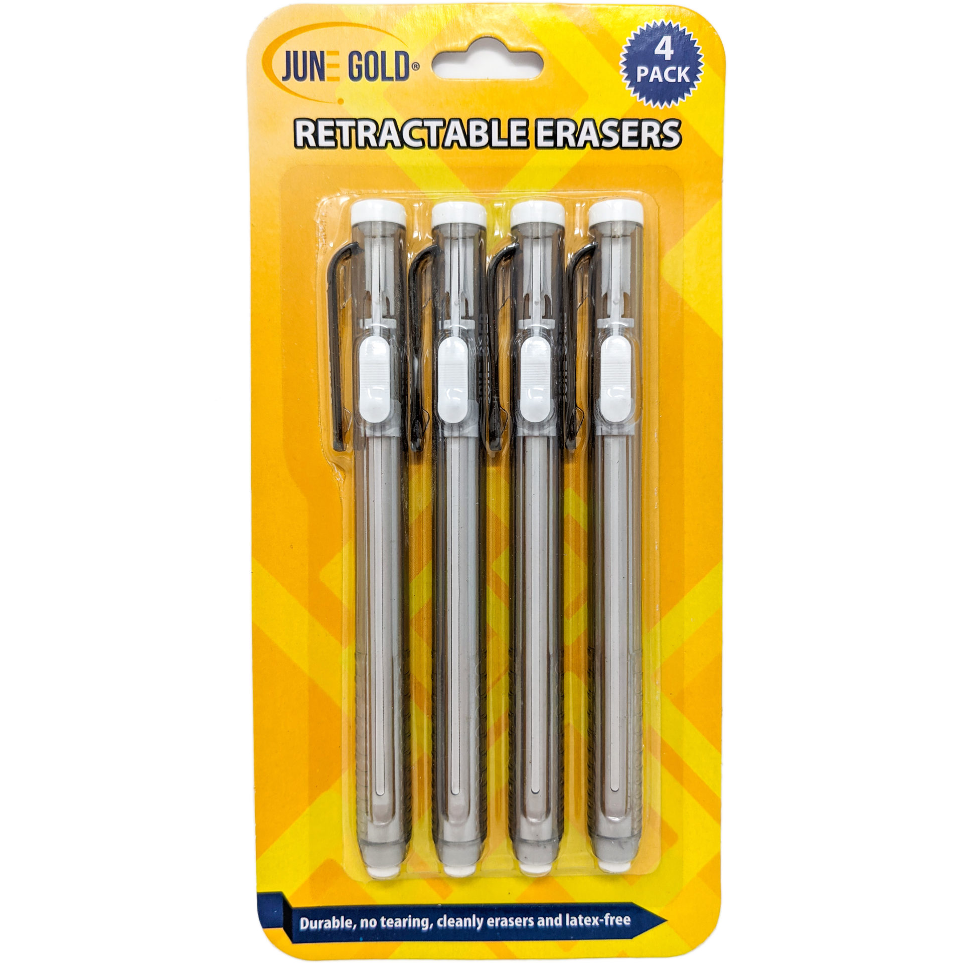 June Gold Retractable Erasers