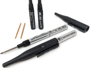 2 Black Deep Reach Markers, 2 Ink Refill Bottles, 2 Tip Replacements