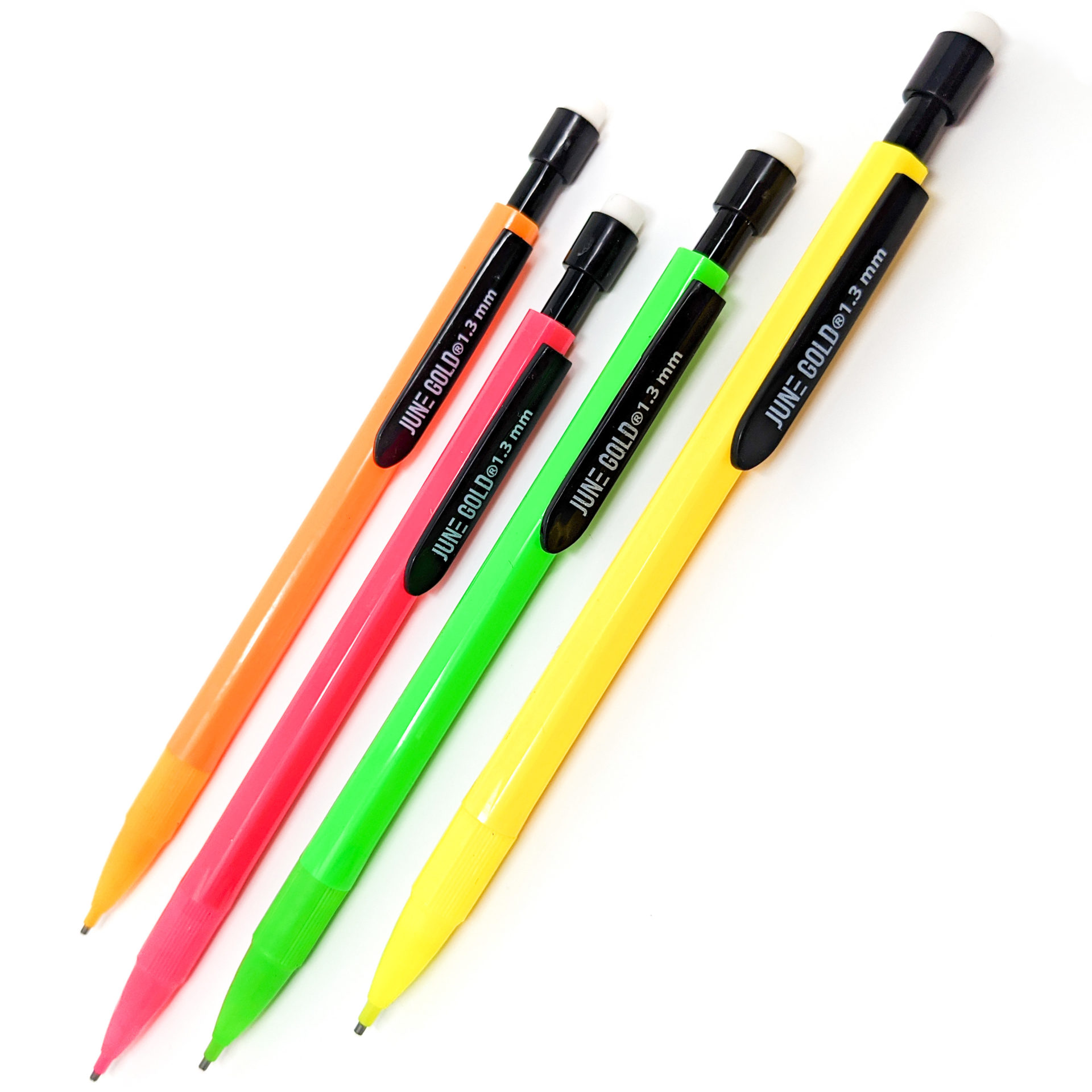 12 Pack of 1.3 mm HB Graphite Mechanical Pencils June Gold