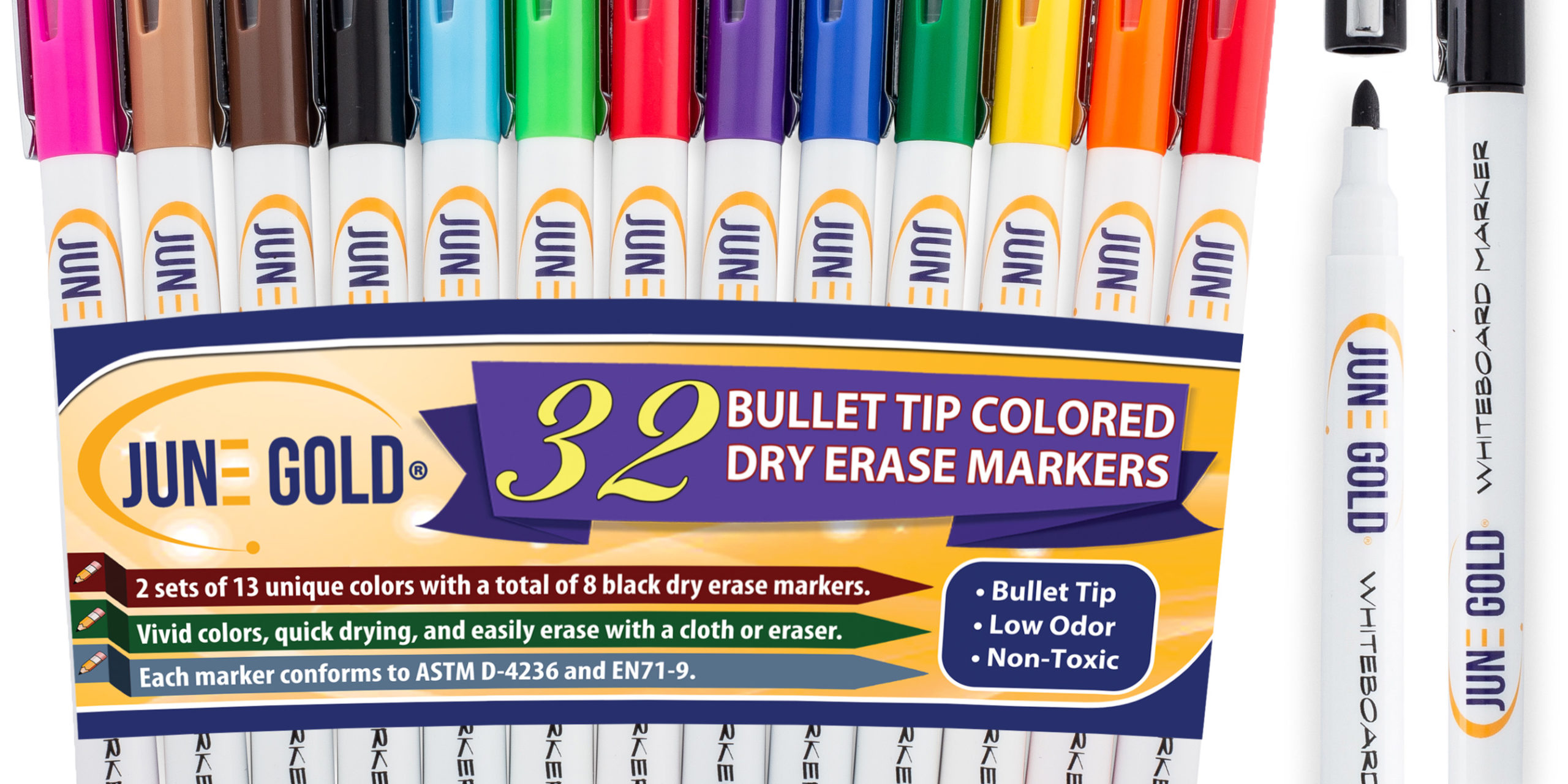 June Gold Dry Erase Markers