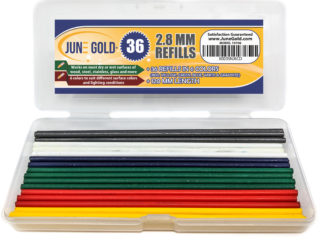 36 Pack of 2.8 mm Assorted Colored Lead Refills