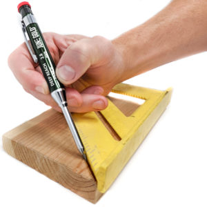 June Gold Deep Reach Mechanical Pencil writting on wood