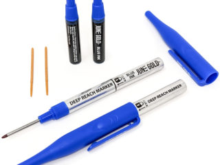 2 Blue Deep Reach Markers, 2 Ink Refill Bottles, 2 Tip Replacements