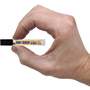 June Gold 0.5 mm Refills 1 Dispenser in Hand