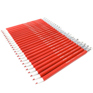June Gold 24 red 2.0 mm mechanical pencils laying down